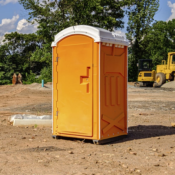 can i customize the exterior of the porta potties with my event logo or branding in Cadillac